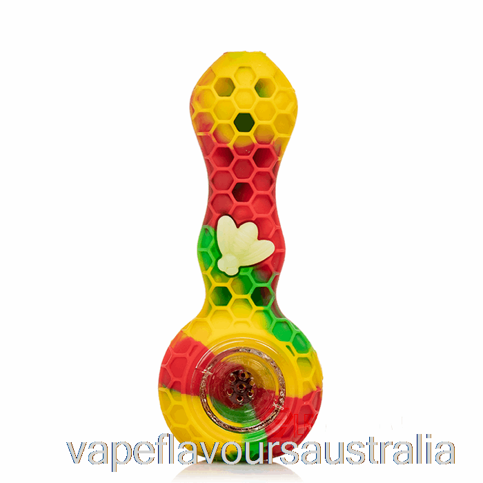 Vape Flavours Australia Stratus Bee Silicone Spoon Rasta (Green / Red / Yellow)